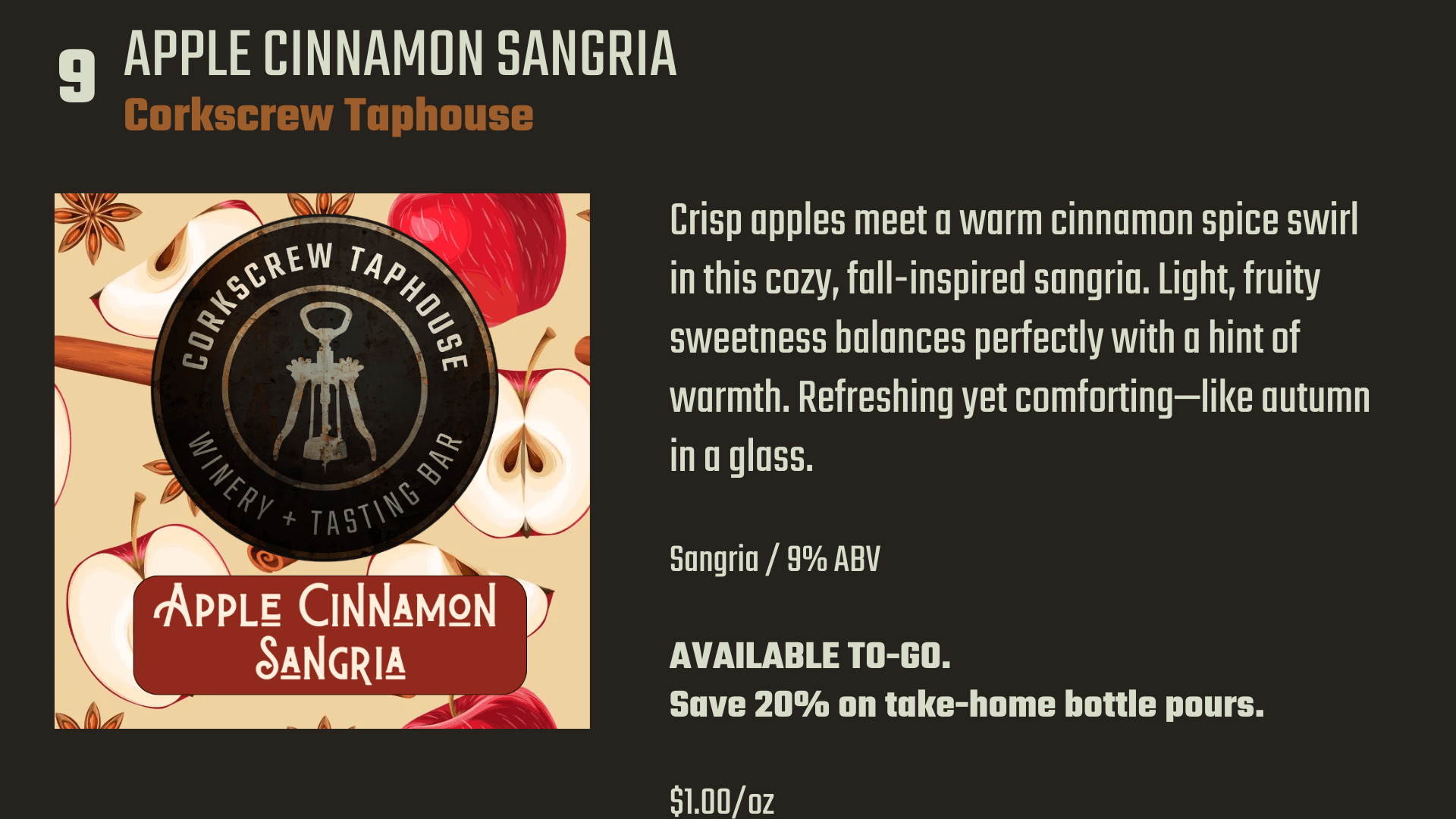 9. Apple Cinnamon Sangria