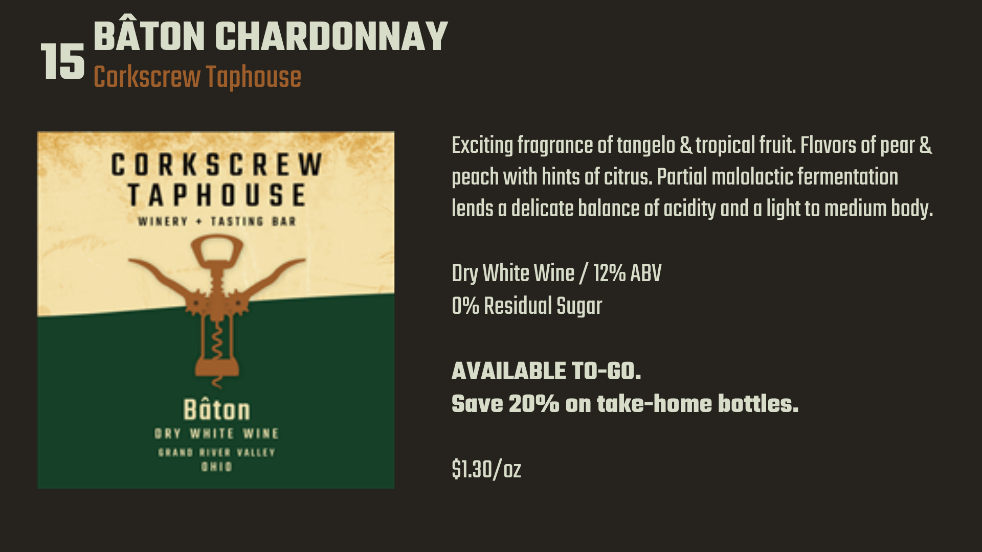 15. Baton Chardonnay